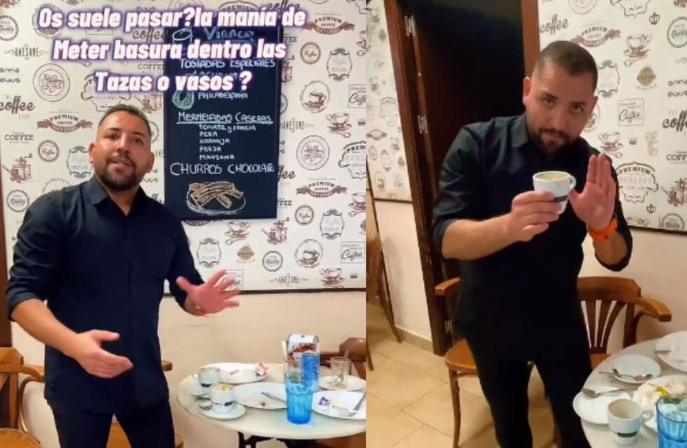 Bajo el usuario @camarero_tiktoker, Gonzalo Terrazas explica los errores de la clientela.