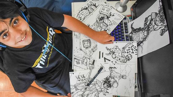 Desde niño, Fausto mostró habilidades artísticas. Primero incursionó en el teatro y el stand up; ahora se dedica de lleno a sus dibujos y obras en plastilina. Foto Mariana Villa / Los Andes