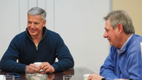 Alejandro Molero y Omar Félix, intendentes de General Alvear y San Rafael, respectivamente. Foto: Prensa Alvear