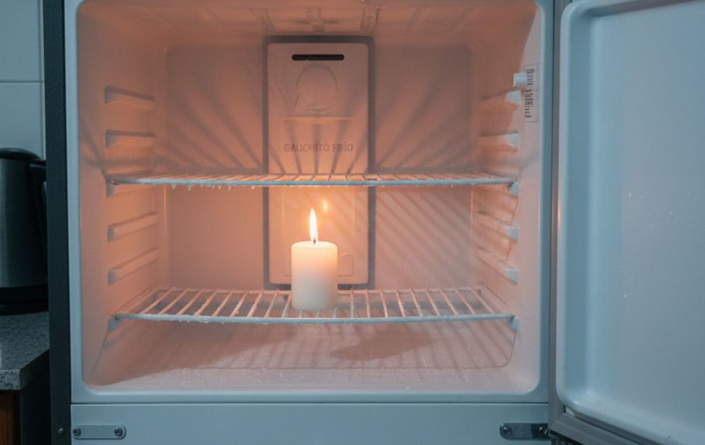 vela en el freezer