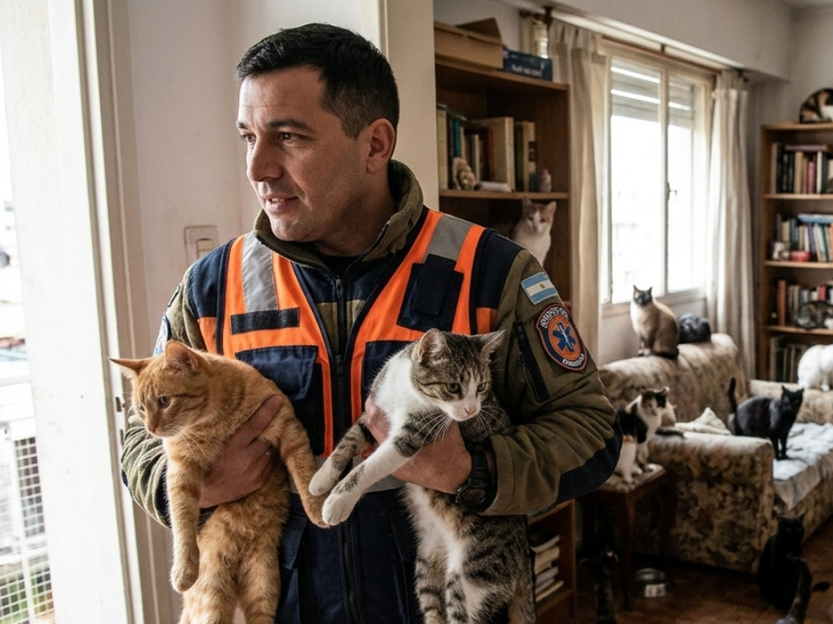 Más de 100 gatos debieron ser rescatados del hacinamiento en un departamento.&nbsp;