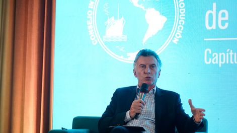 Los Andes | 12-04 Mauricio Macri con empresarios en el almuerzo de Cicyp en La Rural. foto: Foto Clarín