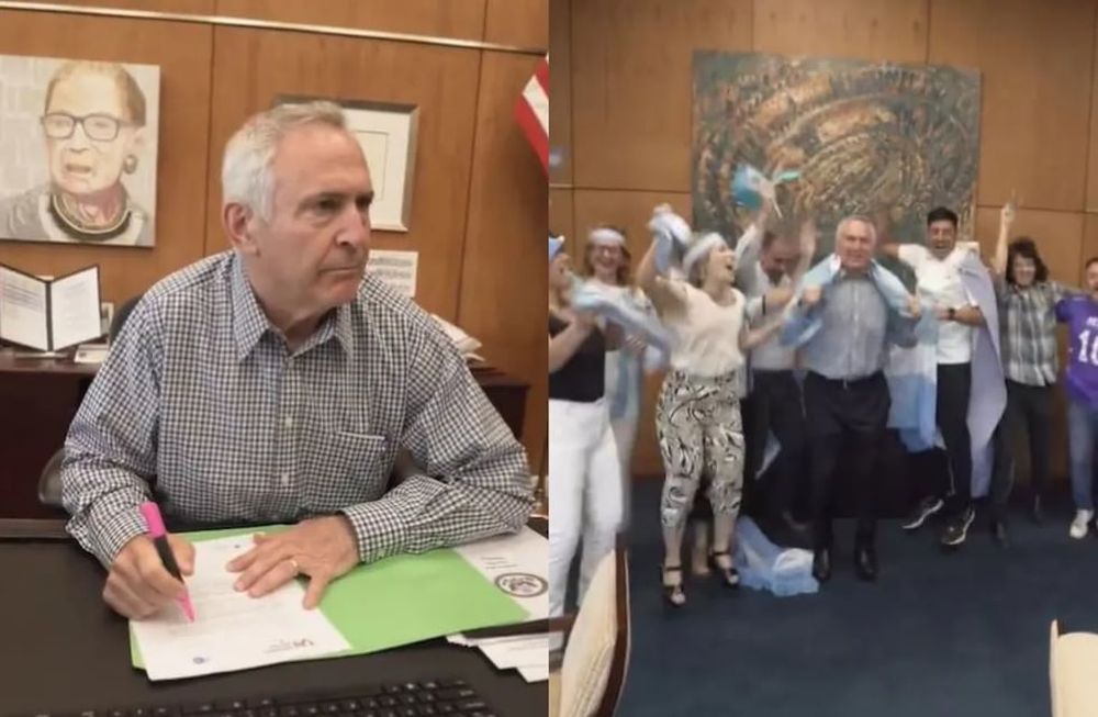 El diplomático sorprendió a sus seguidores con un video junto a su equipo de trabajo, la embajadora del Reino Unido también se sumó al furor mundialista.