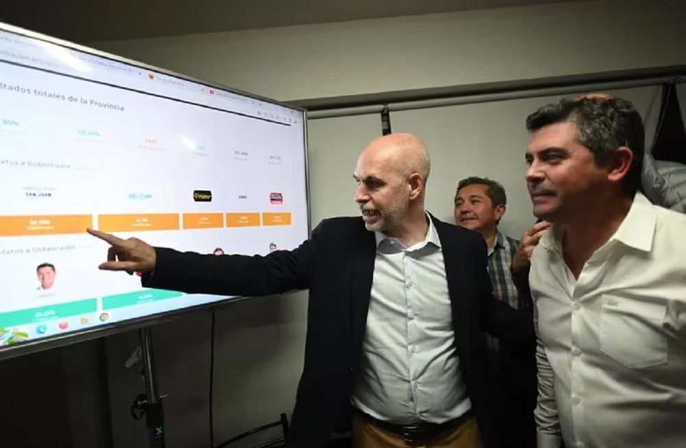 Horacio Rodríguez Larreta junto a Marcelo Orrego en San Juan (Gentileza)