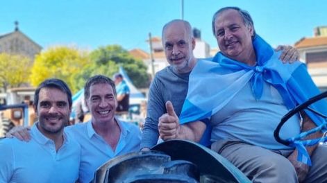 Los Andes | Buenos Aires. Rodríguez Larreta y Santilli en el tractorazo del campo contra el Gobierno nacional (Prensa Rodríguez Larreta).