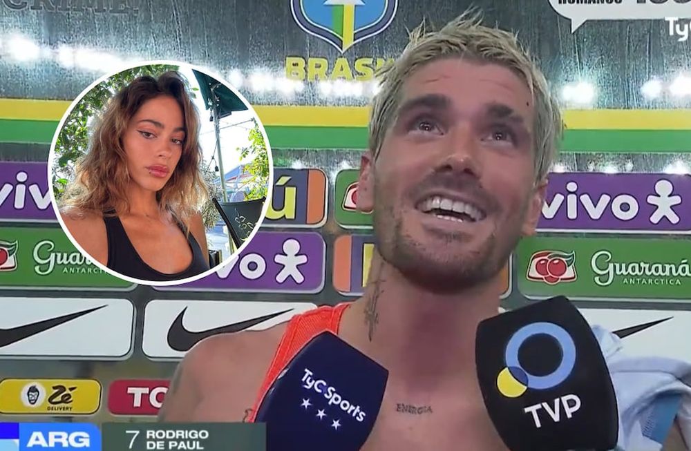 Rodrigo de Paul lanzó una misteriosa dedicatoria al final del partido. ¿Le hablaba a Tini?