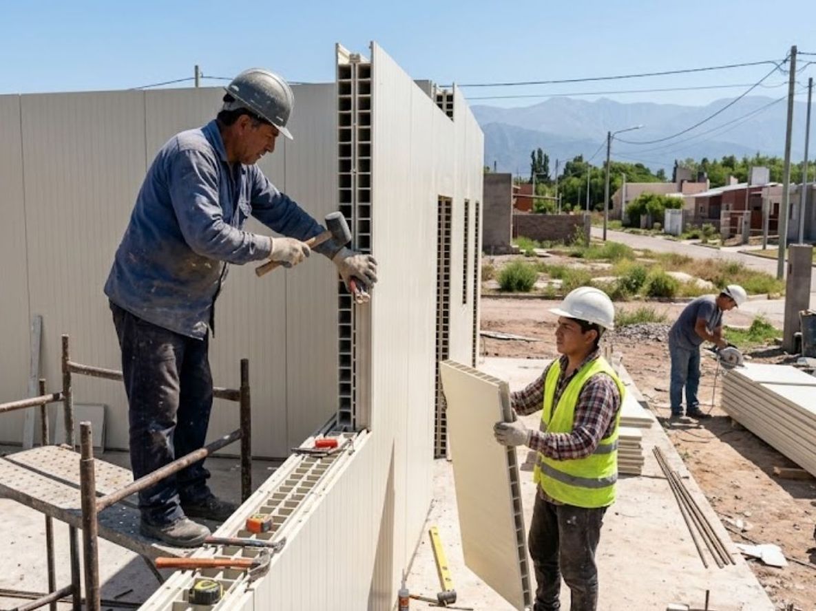 Los albañiles pueden construir una casa en solo 7 días con este sistema de PVC.