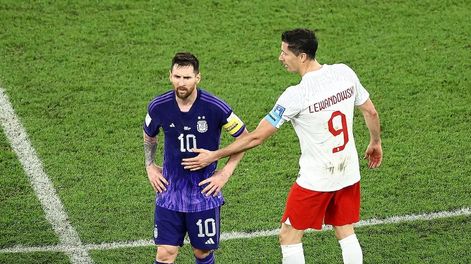 Messi y Lewandowski - Gentileza SportoweFacty