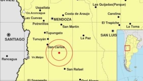 Leve sismo se sintió en Mendoza en plena madrugada