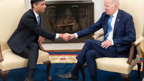 Sunak estuvo reunido con Biden en Washington el día de ayer, jueves 8 de junio, conversando sobre IA, Ucrania y economía.