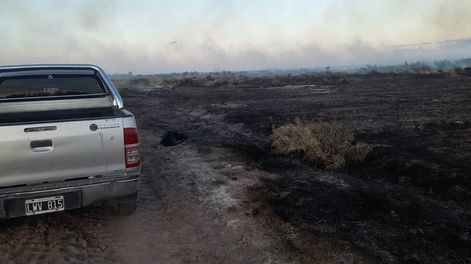 Incendio sofocado en El Carrizal. | Foto: Ministerio de Seguridad