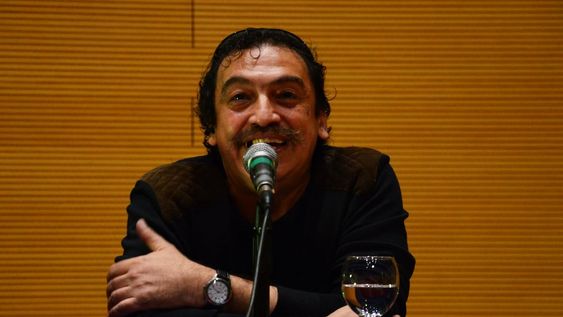 Dorio, cuando presentó su libro de poemas en el Festival Internacional de Poesía de Mendoza 2014, dirigido por Fernando G. Toledo. / Foto: Camila Toledo