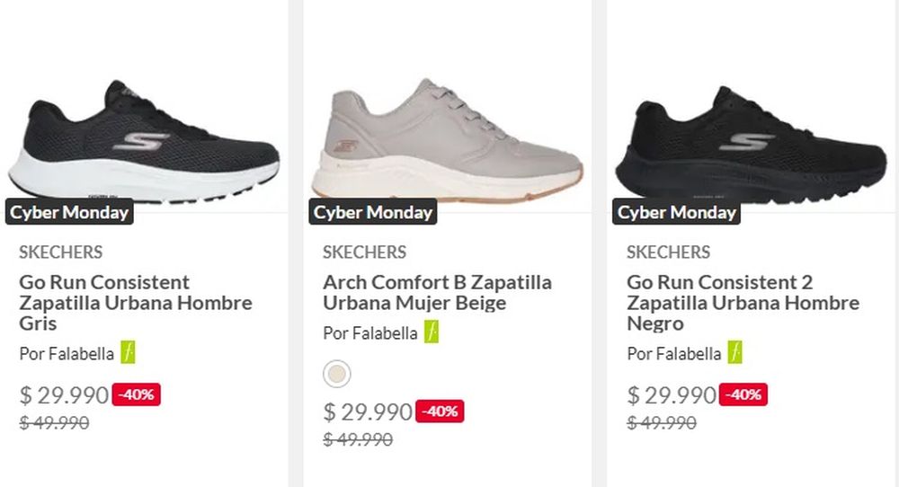 Zapatillas en CyberMonday 2025 de Falabella Chile