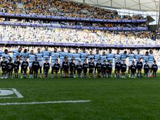Rugby. El seleccionado mayor de caballeros de la Argentina en su última presentación ante Australia en Sidney.