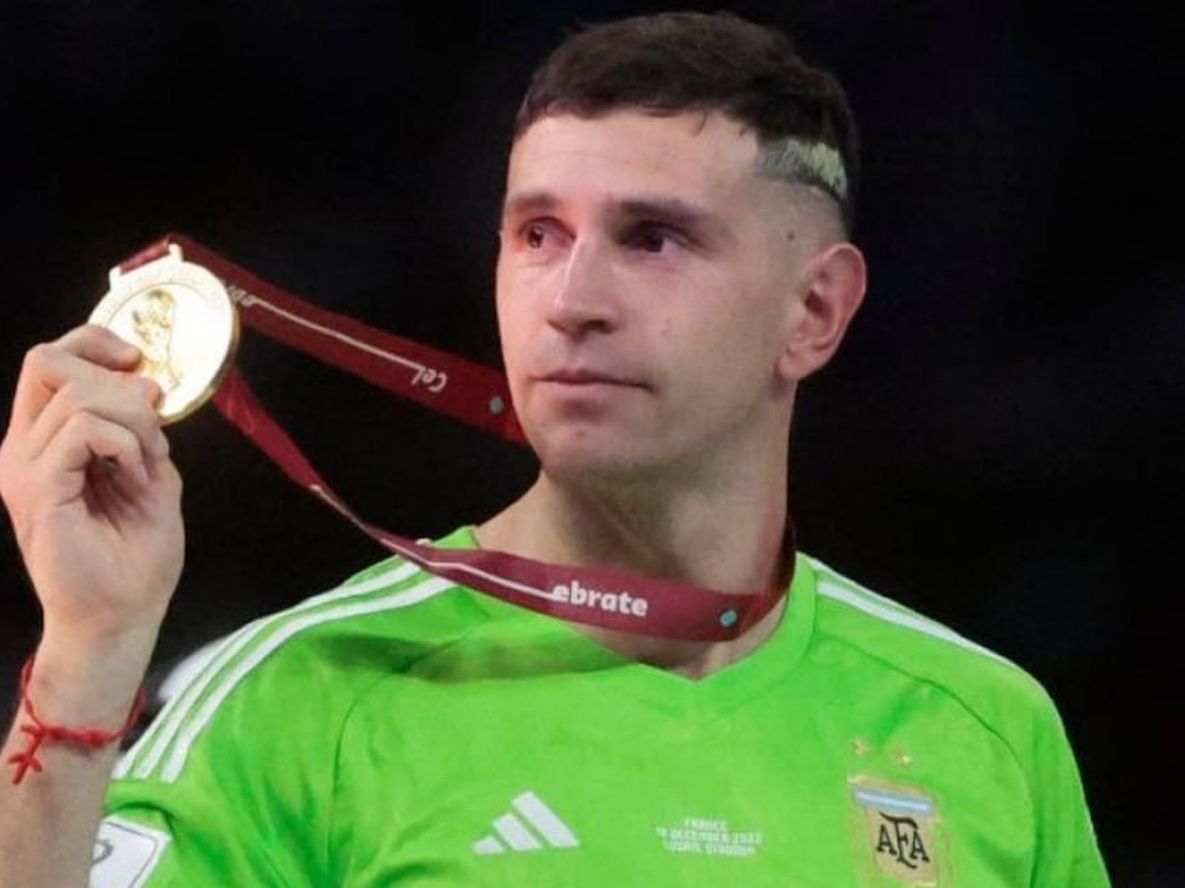 Dibu Martínez feliz por la Selección Argentina. / Gentileza.
