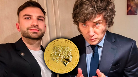 Javier Milei junto a Mauricio Novelli, investigado en el caso $LIBRA.