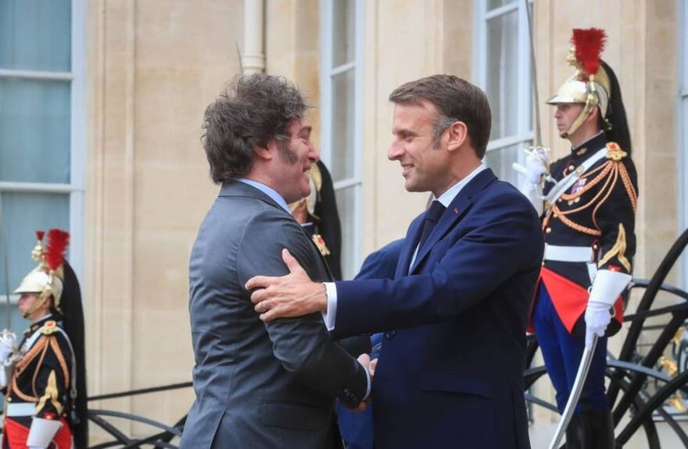 Javier Milei recibió el respaldo de Emmanuel Macron.