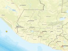 El epicentro del sismo al sur de México este 17 de julio