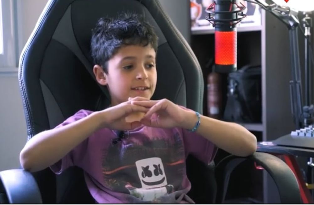 Mateo, el nene que grabó Hola Juan Carlos. Gentileza / Huarpe TV