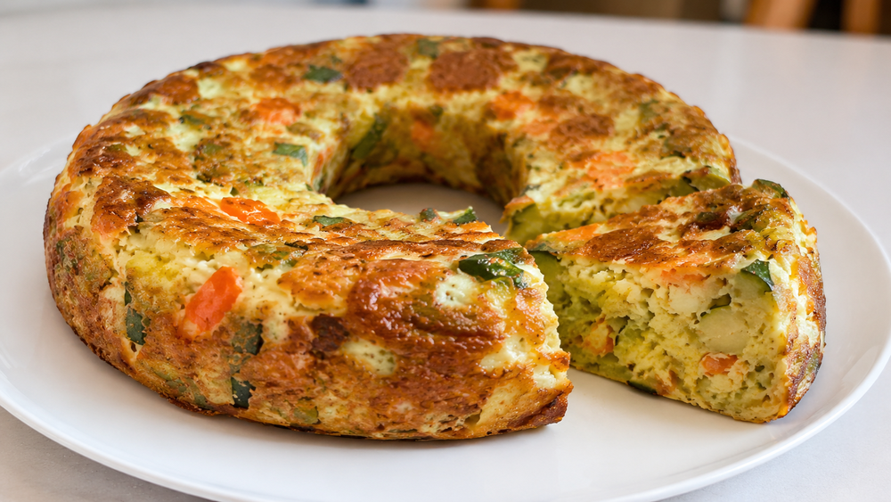 Budín de verduras sin harina la receta viral de 4 ingredientes para una cena práctica y proteica (3)