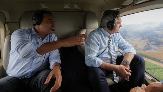 Alberto Fernández sobrevoló las zonas afectadas por incendios forestales en Misiones y Corrientes. Foto: Gentileza / Presidencia de la Nación