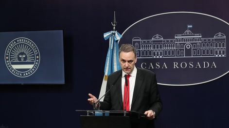 El vocero presidencial Manuel Adorni. (Presidencia)