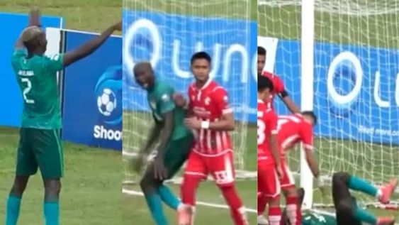 Un Jugador de Malasia se hace viral por simular una falta luego de provocar a sus rivales