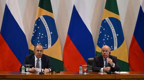 El ministro de relaciones exteriores de Rusia, Serguéi Lavrov, en su paso por Brasil para cerrar acuerdos energéticos.