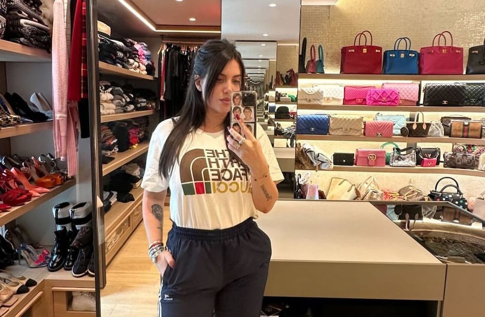 La extrema seguridad que Wanda Nara colocó para proteger sus bolsos, carteras y zapatos. Gentileza Instagram.