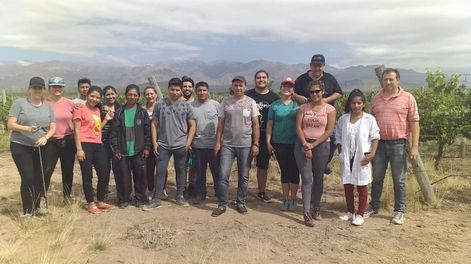 Alumnos de la Tecnicatura en Enología, del terciario Don Bosco.