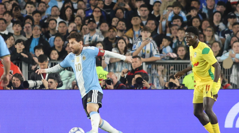 Lionel Messi, en el amistoso entre la Selección Argentina y Benín.