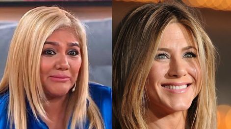 El parecido entre la Bomba y la ex de Brad Pitt despertó catarata de memes.
