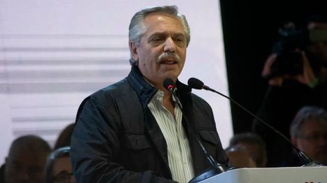 El presidente Alberto Fernández en el acto del Frente de Todos en Chaco. Foto: Web