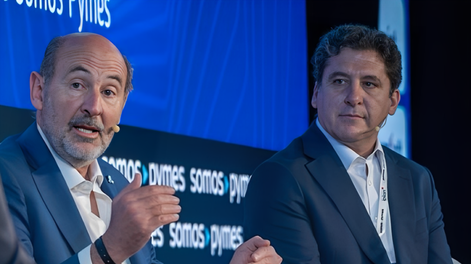 Rodolfo Vargas Arizu y Gustavo Fernández, los ministros de la Producción de Mendoza y San Juan. &nbsp; &nbsp; &nbsp;