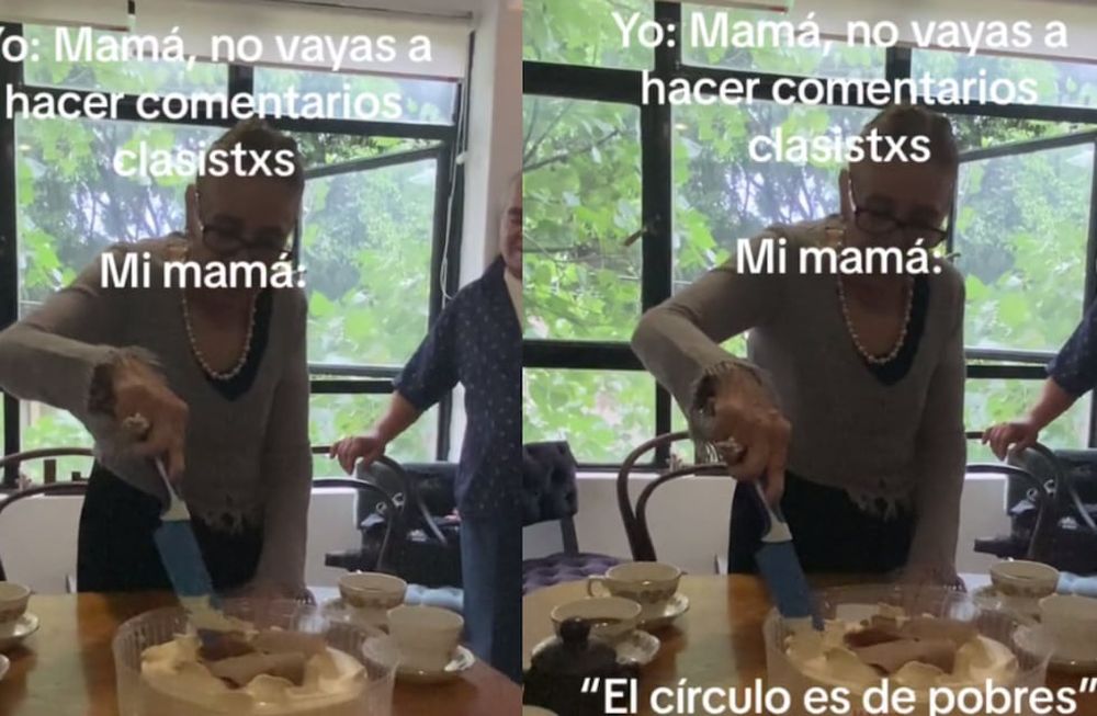 “Yo hago el círculo para que me quede más torta a mi. Soy pobre pero el círculo no tiene nada que ver”, bromeó un usuario. Foto: Captura video