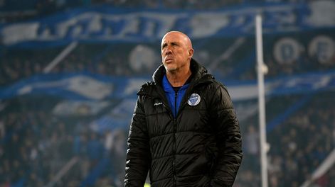 Los Andes | El Gato Oldrá vivió una tarde llena de emociones y todos los futbolistas y sus ayudantes de campo estuvieron junto a él para ofrendarle la victoria. Foto: Orlando Pelichotti