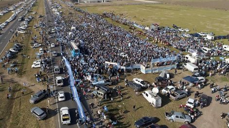 Los Andes | Protesta del agro en San Nicolás. Gentileza Clarín