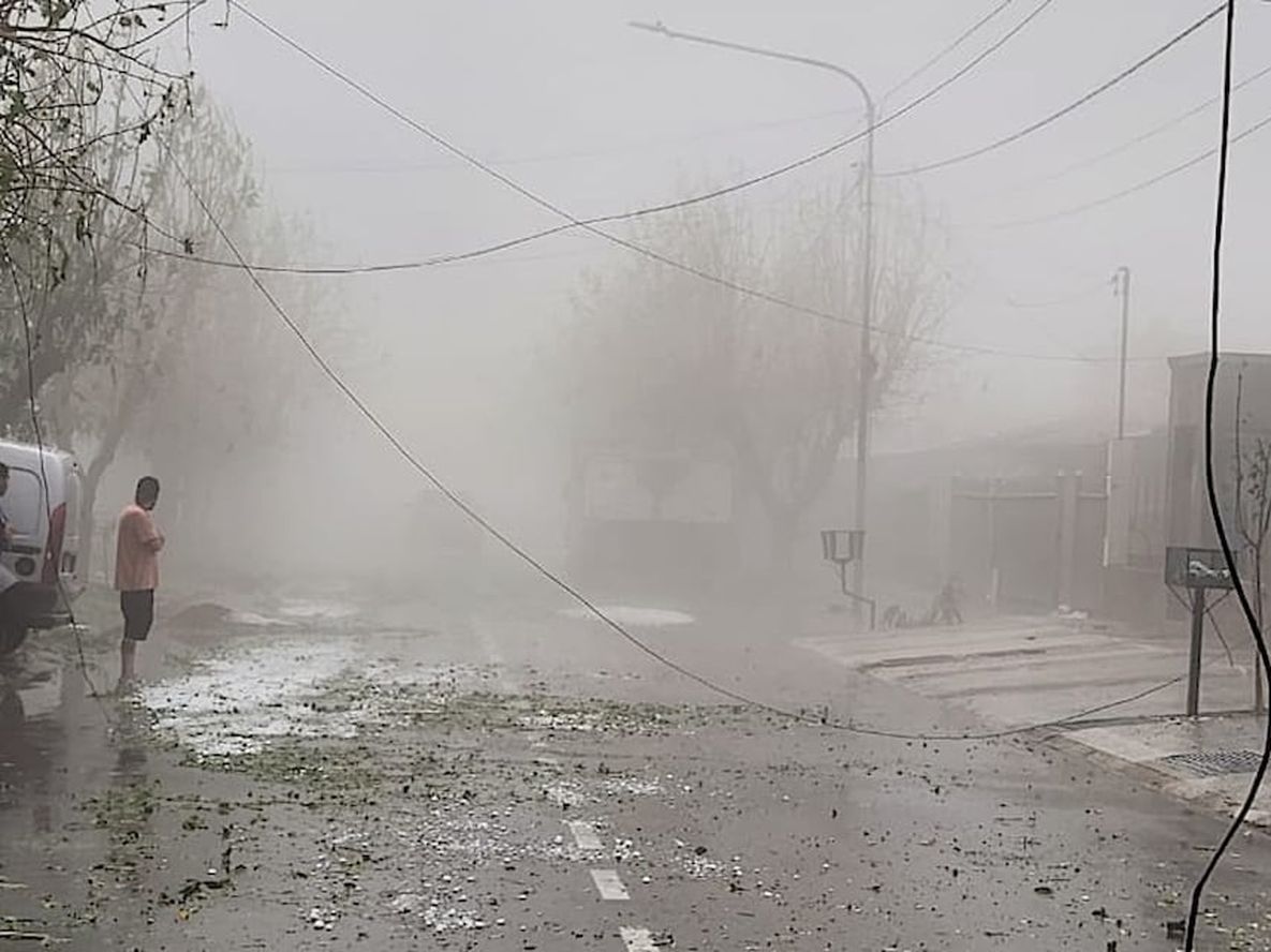 Fray Luis Beltrán fue el distrito más afectado por la fuerte tormenta de viento, lluvia y granizo provocó daños y anegamientos en el Gran Mendoza.