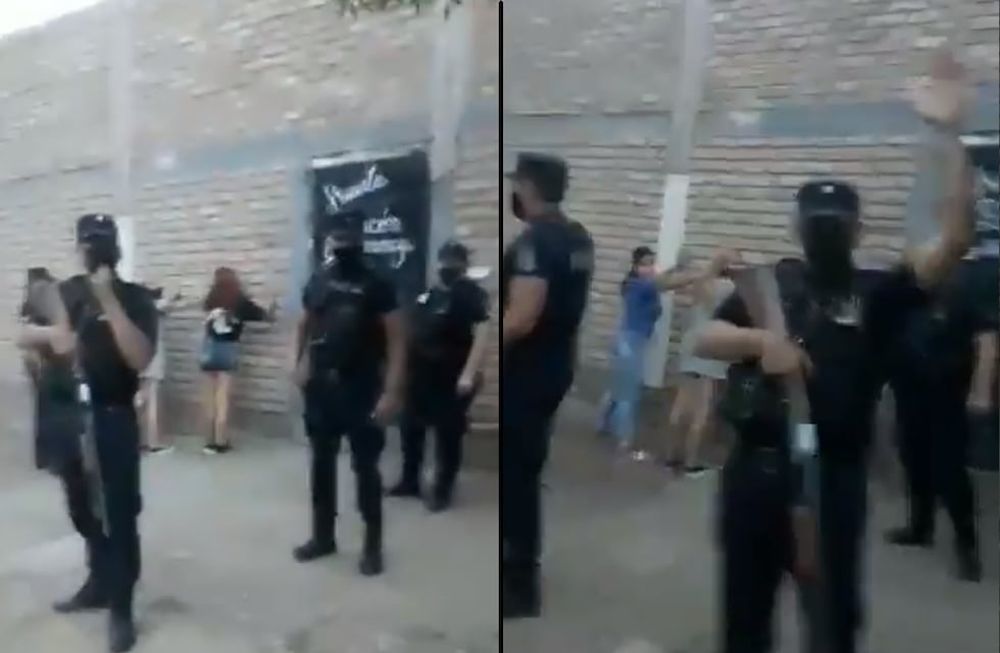 Un grupo de mujeres se manifestaron para que se deje de proteger al imputado por el femicidio de Florencia mientras éste se encontraba en el Hospital El Sauce para unos estudios psiquiátricos. Denunciaron represión policial. Foto: Captura Web.