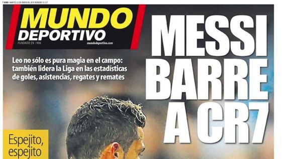 La ingeniosa tapa de un diario español remarca la superioridad de Messi sobre Cristiano