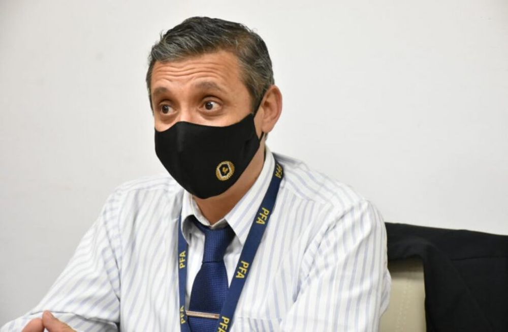 El comisario Dino Rossignoli fue detenido hoy en Godoy Cruz.