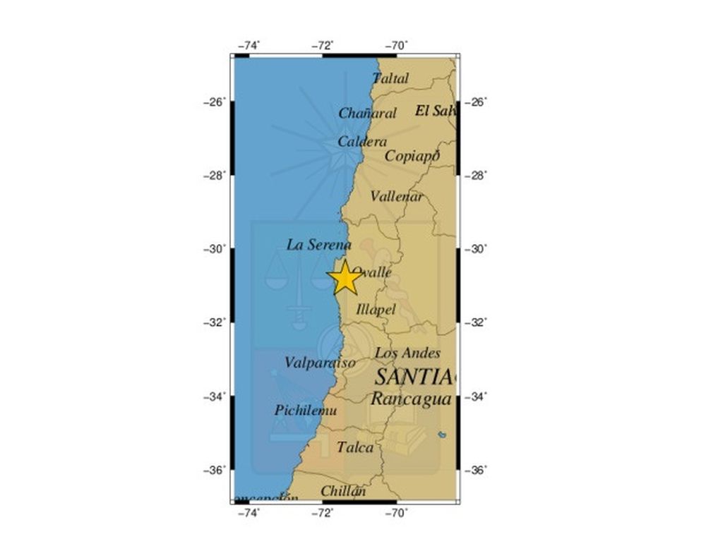 Epicentro del sismo en Chile (12/02/26)
