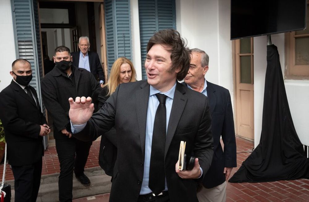 El diputado nacional Javier Milei estuvo días atrás en Mendoza para hablar sobre la inflación y su campaña de “dolarización”.Foto: Ignacio Blanco / Los Andes