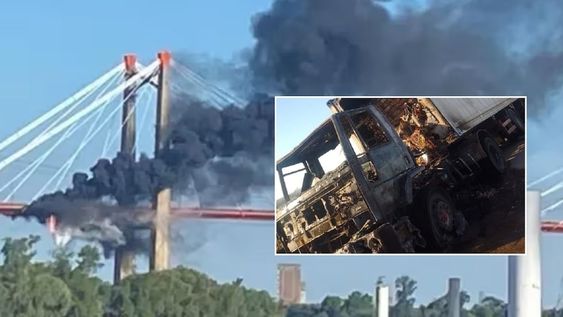 El fuego y las columnas de humo negro se pudieron ver a kilómetros. Todo quedó registrado en los videos de personas que estaban en la zona.