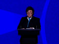 Javier Milei en la cena anual de la Fundación Faro.