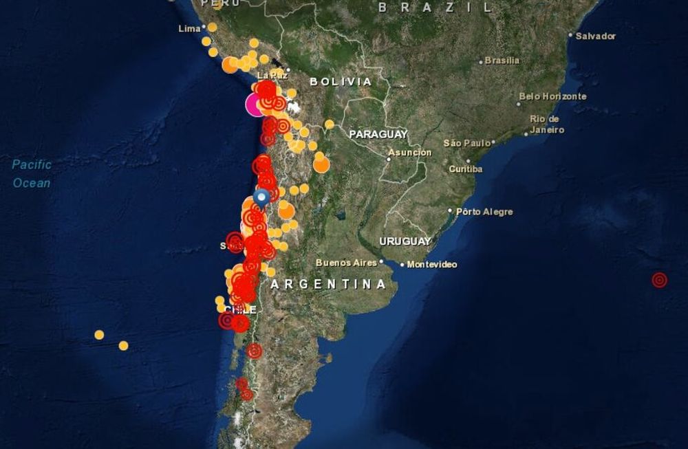 Sigue la cadena de sismos en Chile: 5 grados esta madrugada