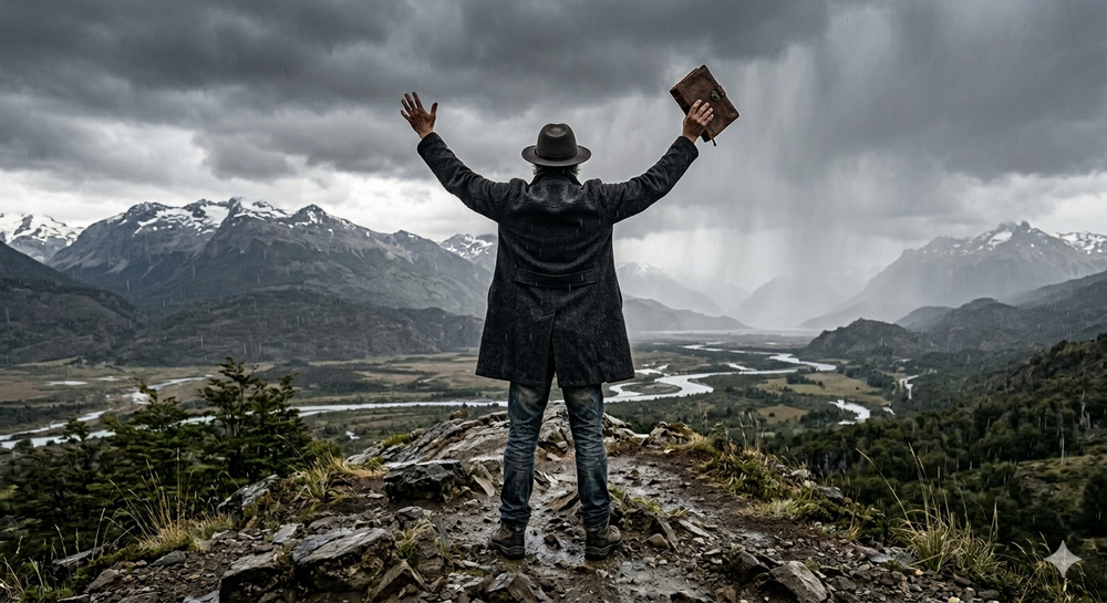 El hacedor de lluvia. Imagen generada con IA.