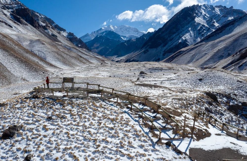 Fotogalería: la nieve llegó a la alta montaña y el Parque Aconcagua se vistió de blanco
