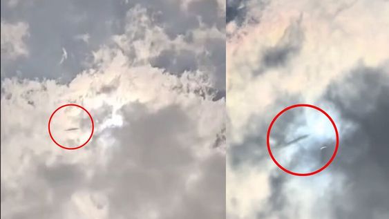 “ALERTA ROJA: Acaba de aparecer un nuevo video del OVNI detectado sobre Arlington, Texas, durante el eclipse solar de hoy y la gente está asustada porque parece desaparecer entre las nubes”, escribió un usuario en la red social antes conocida como Twitter. Foto: @MattWallace888 / X