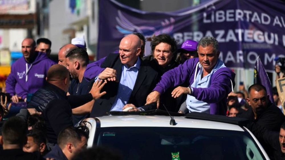 Javier Milei y José Luis Espert en Lomas de Zamora.
